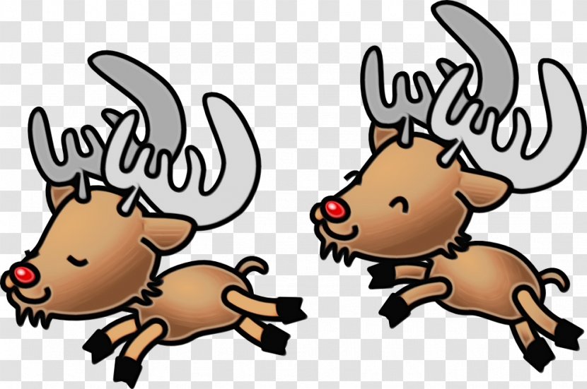 Santa Claus Cartoon - Clauss Reindeer - Wildlife Fawn Transparent PNG
