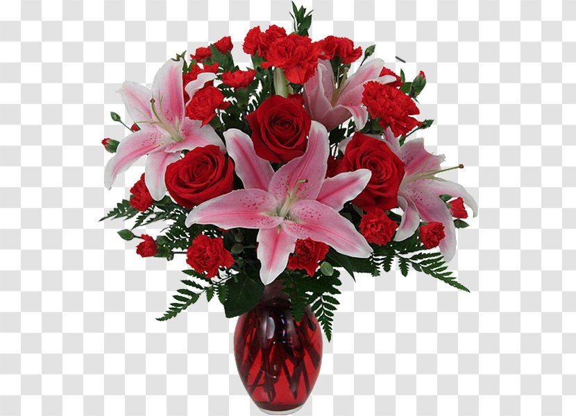 Flower Bouquet Floristry Valentine's Day Delivery - Garden Roses Transparent PNG