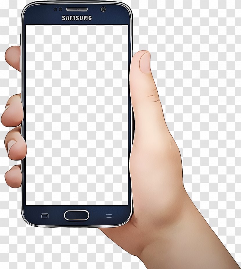 Mobile Phone Gadget Communication Device Portable Communications Smartphone - Hand Feature Transparent PNG