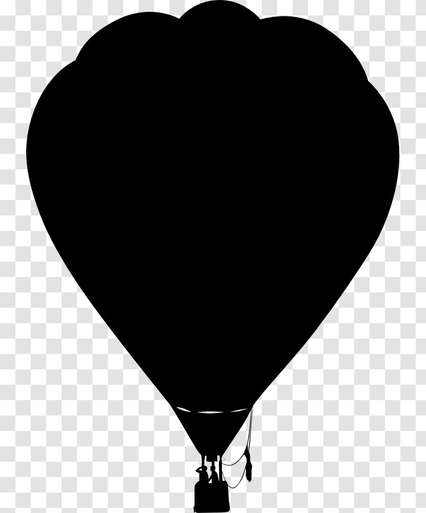 Hot Air Balloon Silhouette Clip Art - Outline Transparent PNG