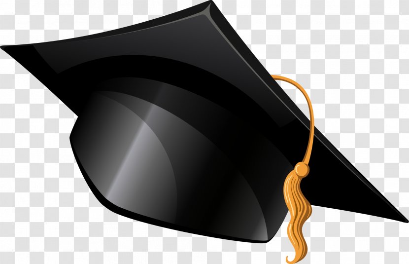 Cartoon Black Bachelor Cap - Brand Transparent PNG