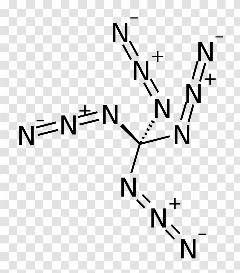 Silicon Tetraazide Tetraazidomethane Nitrogen Methyl Azide - White - Black Transparent PNG