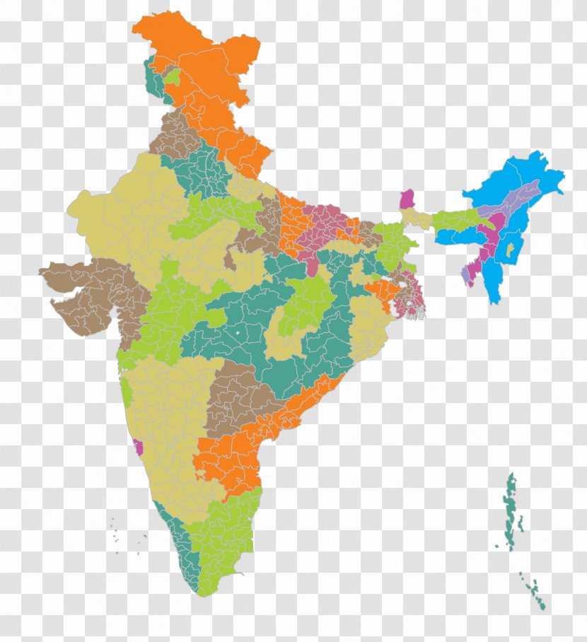 States And Territories Of India Blank Map Flag - Tree Transparent PNG
