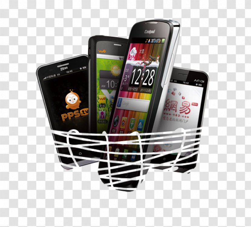 Feature Phone Smartphone Poster Publicity - Telephony Transparent PNG