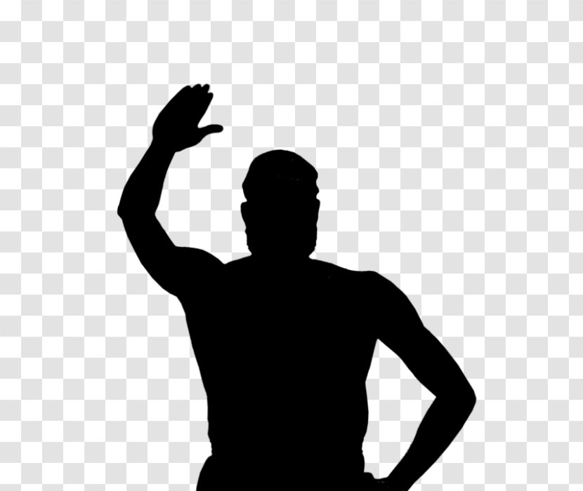 Man Cartoon - Silhouette - Happy Blackandwhite Transparent PNG