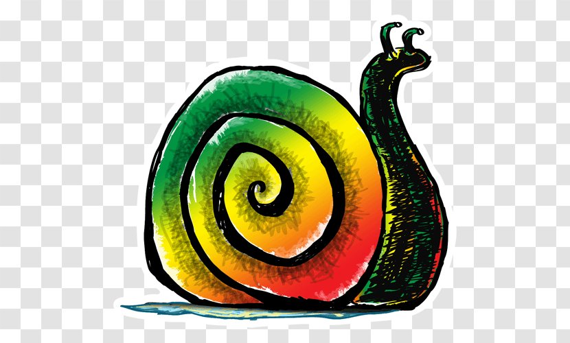 Rastafari Sticker Snail Decal Reggae - Invertebrate - Rasta Transparent PNG