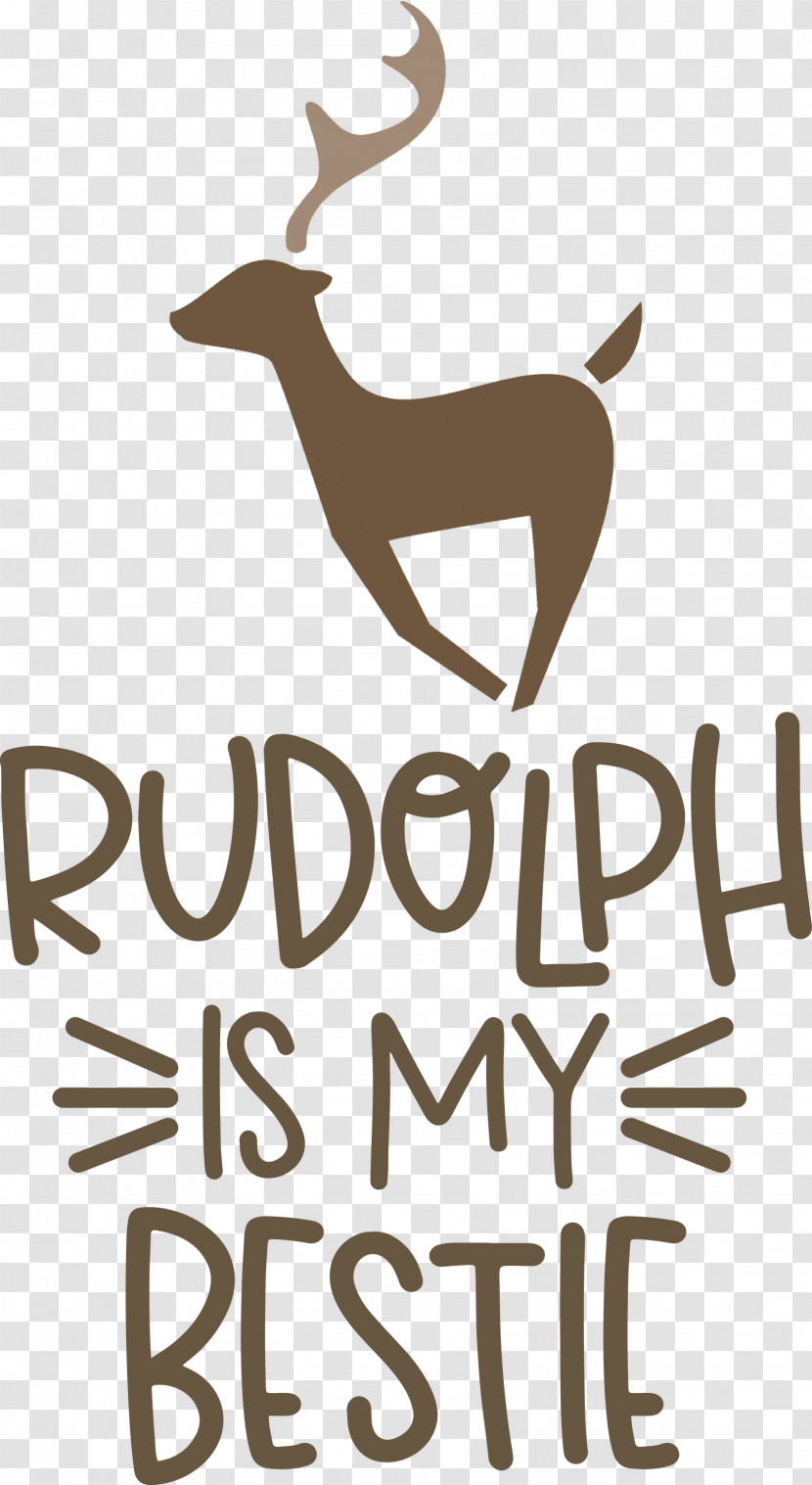 Rudolph Is My Bestie Rudolph Deer Transparent PNG