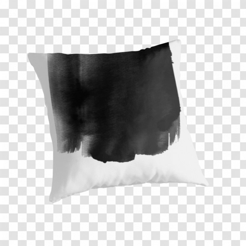 Throw Pillows Cushion White Rectangle - Black And - Red Background Transparent PNG