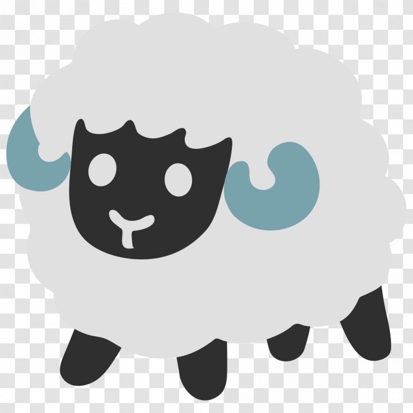 Sheep Whiskers Emoji Cat Clip Art - Black Transparent PNG