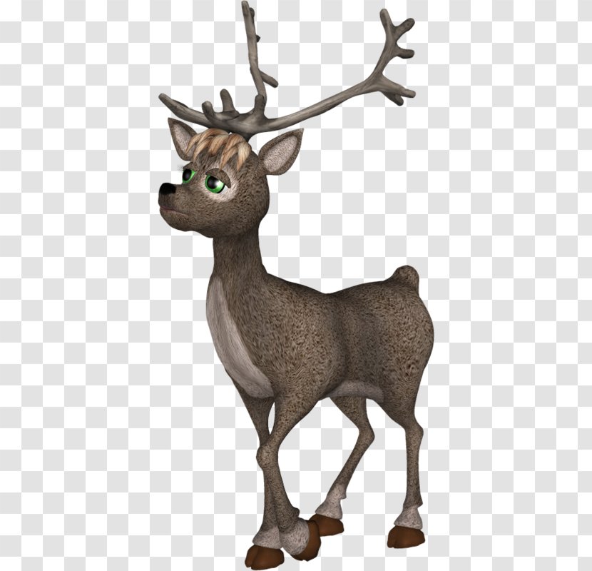 Deer Cartoon Drawing - Christmas - Lovely Hand-painted Decoration Transparent PNG