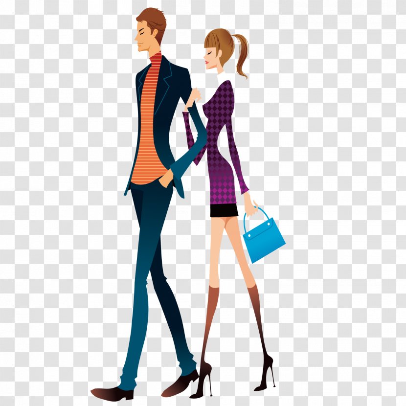 Euclidean Vector Couple Royalty-free Illustration - Flower - Shopping Transparent PNG
