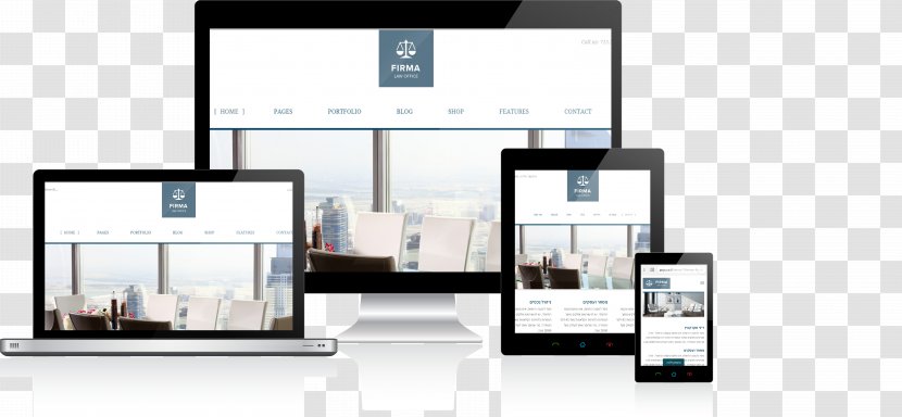 Responsive Web Design Advertising Landing Page - Mock Up Transparent PNG