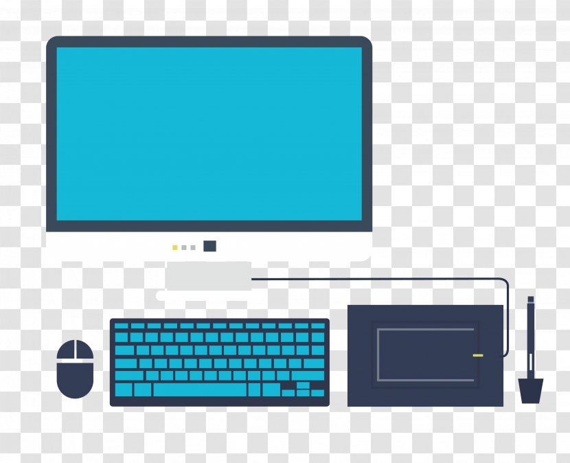 Computer Mouse Laptop - Desktop Computers - Vector Set Transparent PNG