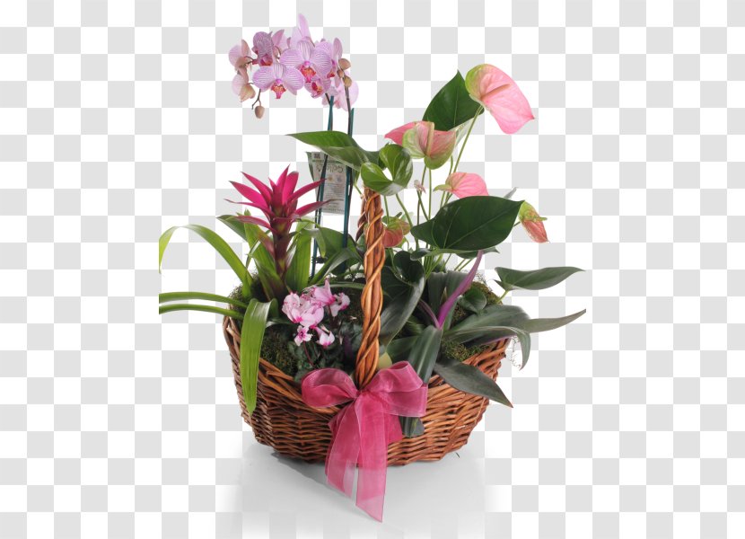 Floral Design Food Gift Baskets Cut Flowers Vase - Flower Basket Plant Transparent PNG