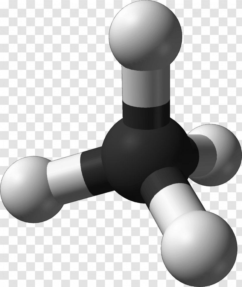 Ball-and-stick Model Methane Space-filling Chemistry Molecular - Hardware Accessory - Molecule Illustration Transparent PNG