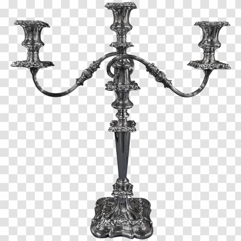 Candlestick Candelabra Light Silver - Brass - Candle Transparent PNG