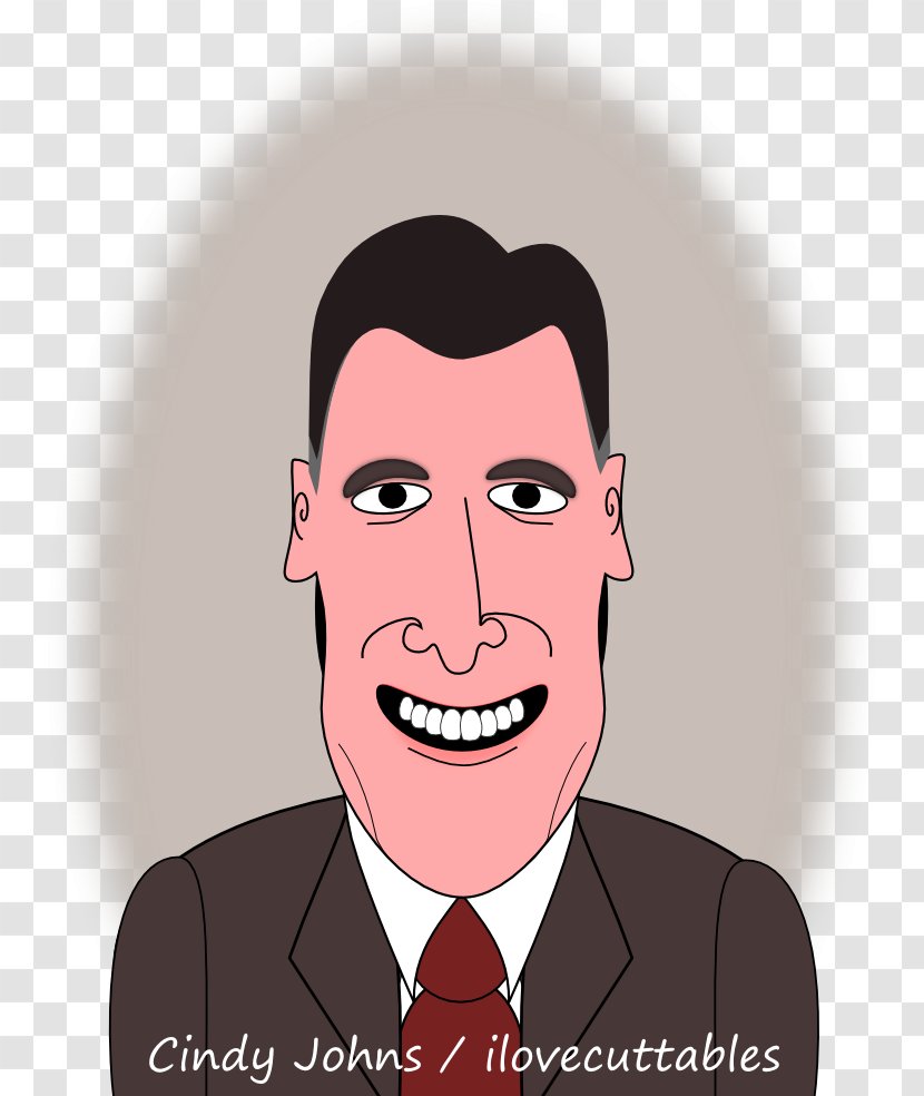 Cartoon Mitt Romney Face Moustache - Frame Transparent PNG