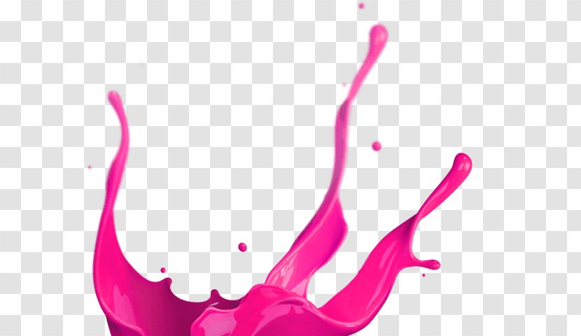 3D Computer Graphics Watercolor Painting Microsoft Paint - Cartoon - Pink Water Splash Transparent PNG