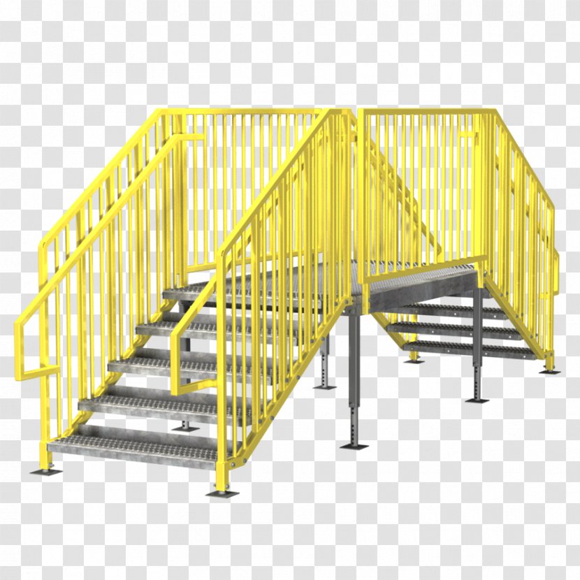 Handrail Staircases Ladder Prefabrication Construction - Yellow - Stairs Transparent PNG