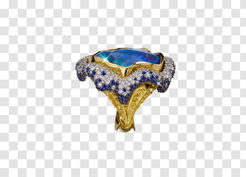 Sapphire Ring Jewellery Jewelry Design Art - Gold - Australian Opal Earrings Transparent PNG
