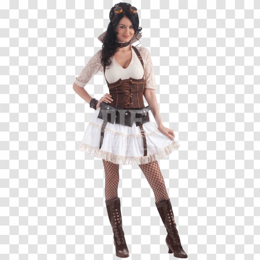 Steampunk Fashion Halloween Costume Dress - Medieval Female Transparent PNG