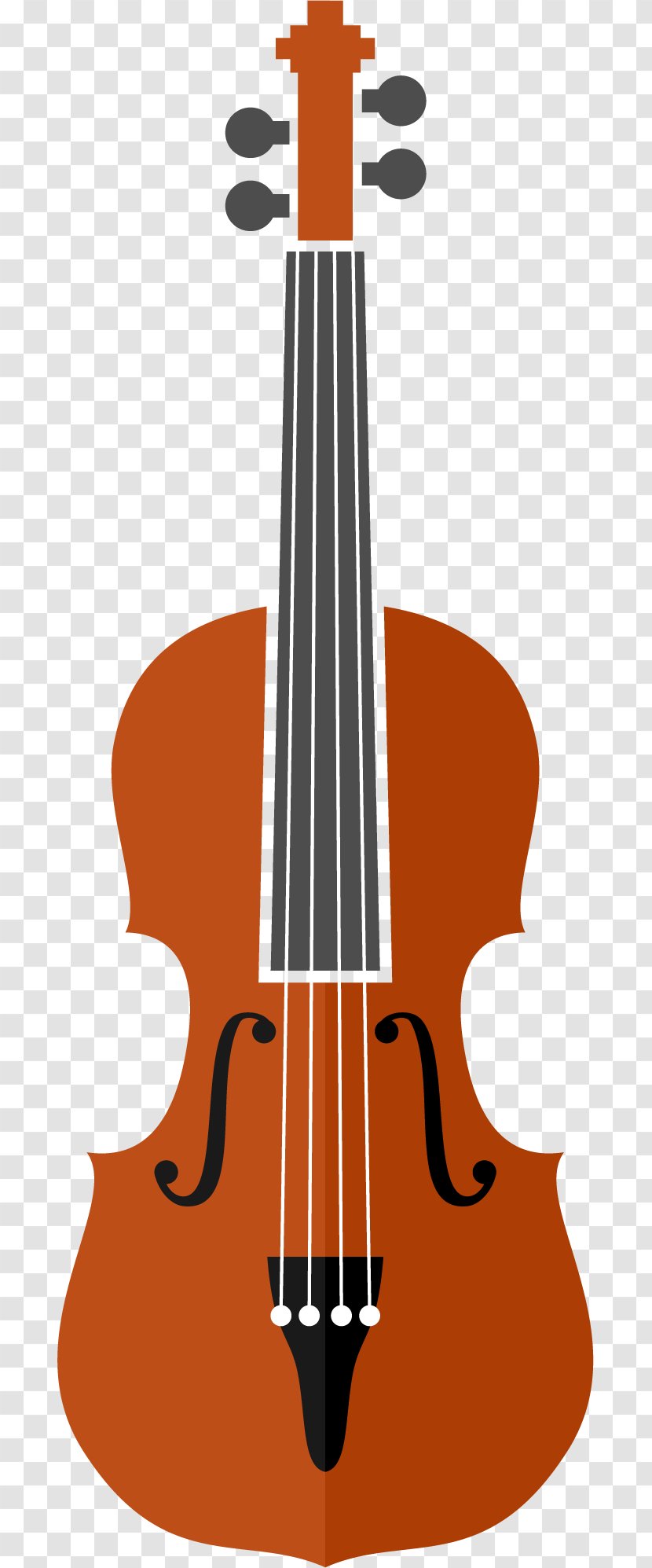 Stradivarius Violin Cello Musical Instrument Viola - Flower - Cartoon Vector Transparent PNG