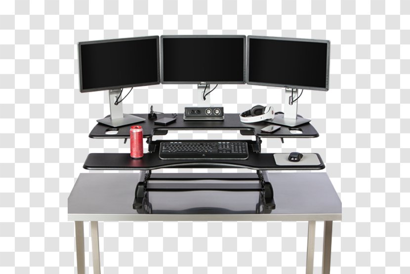 Standing Desk Sit-stand Computer Monitors - Color Transparent PNG