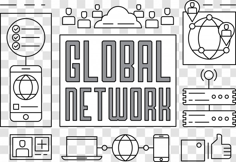 Globe Global Network Computer Icon - Text - Mobile Files Transparent PNG
