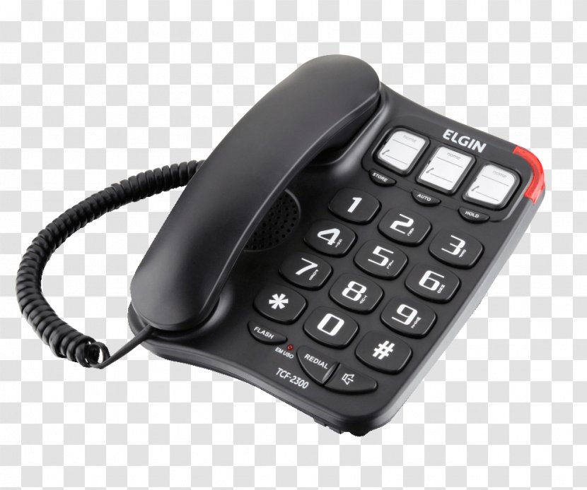 Cordless Telephone Elgin TCF 3000 Speakerphone TSF-8001 - Wireless - Aparelho TELEFONICO Transparent PNG