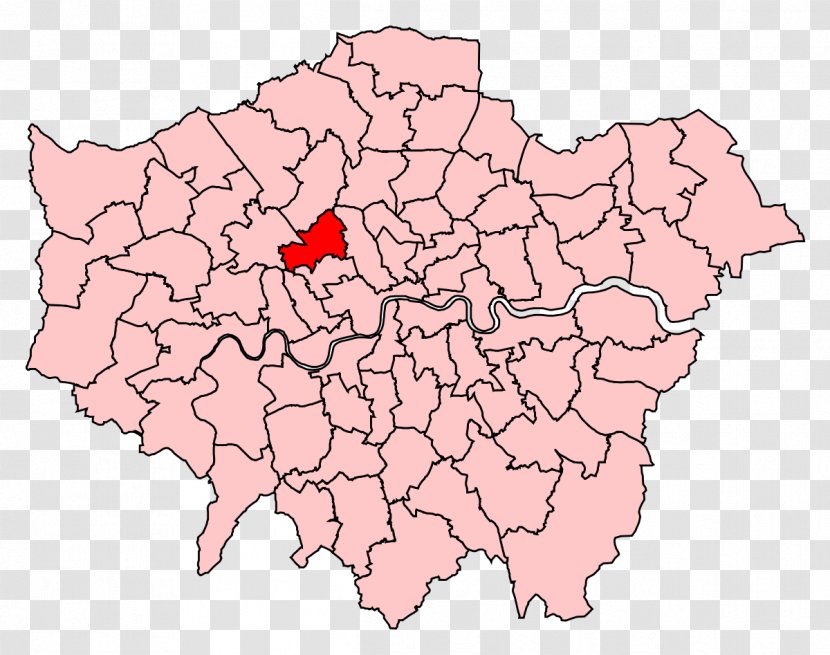 London Borough Of Southwark City Westminster Islington Hackney Boroughs - Map Transparent PNG