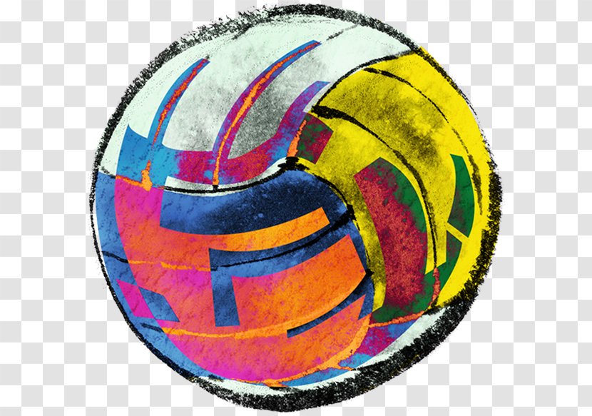 Volleyball Color - Sphere - Painted Picture Material Transparent PNG