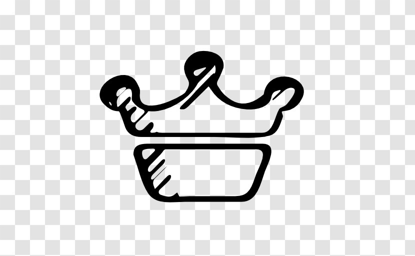 Crown Sketch - Black And White - Logo Transparent PNG