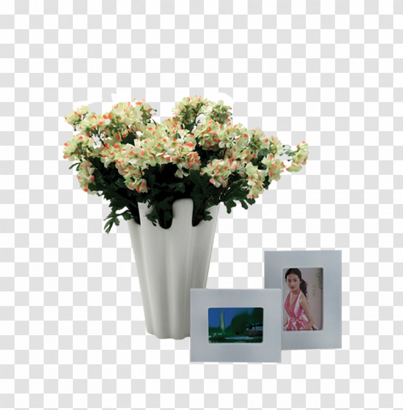 Window Taobao Vase - Flowering Plant - Retro Transparent PNG