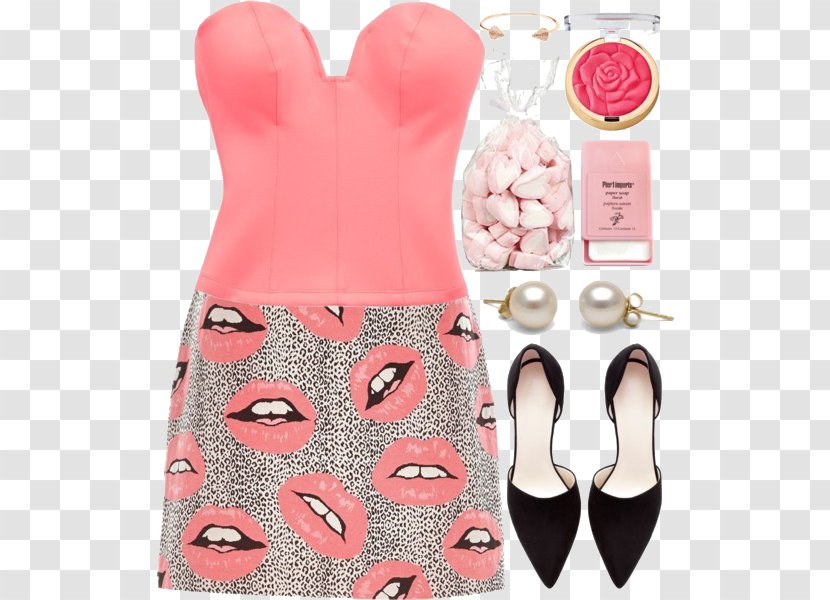 T-shirt Dress Victorias Secret Skirt Blouse - Pink And High Heels Transparent PNG