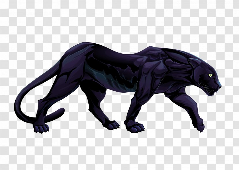 Black Panther Leopard Vector Graphics Tiger Illustration - Big Cats Transparent PNG