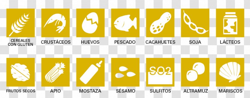 Allergen Food Allergy - Yellow - Menu Para Restaurante Transparent PNG