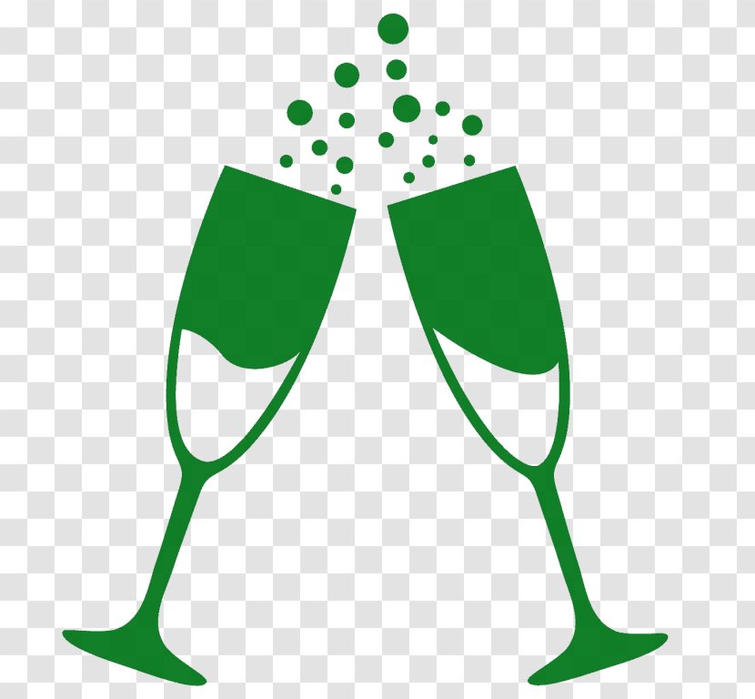 Champagne Glass Vector Graphics White Wine - Green Transparent PNG