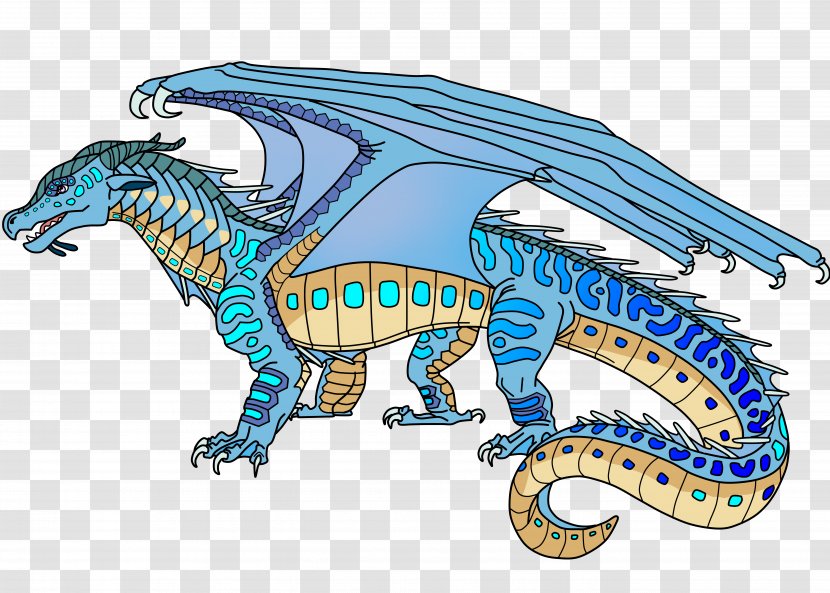 Wings Of Fire Dragon Darkstalker Colored - Blue Transparent PNG