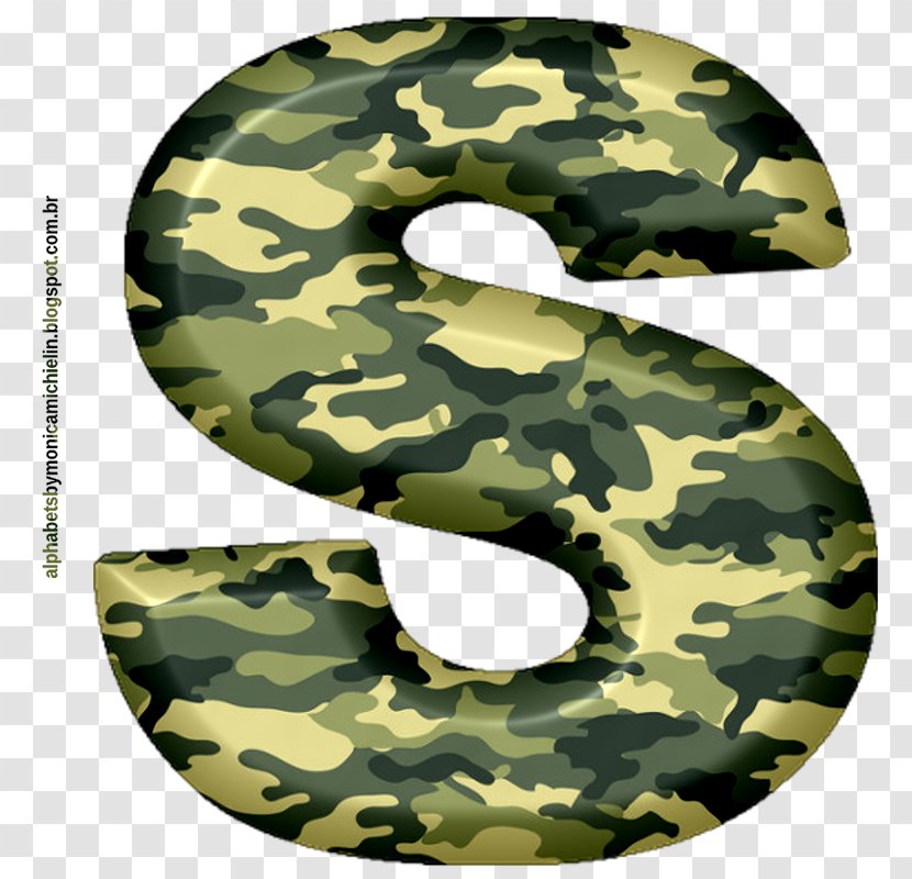 Military Camouflage Letter Alphabet Font - Monica Transparent PNG