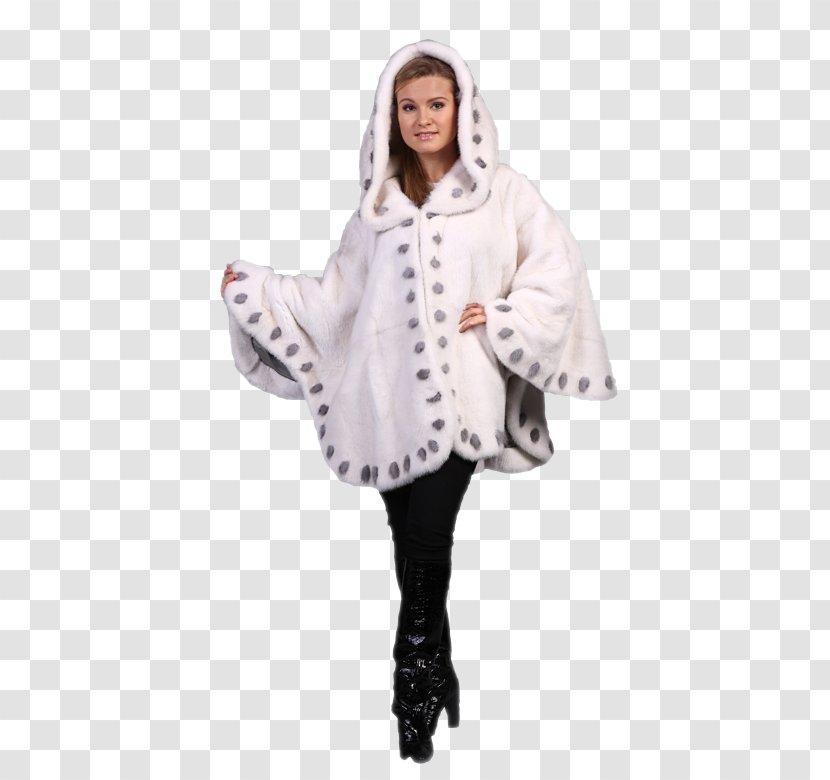Poncho Fur Clothing Fashion - Costume - Winter People Transparent PNG
