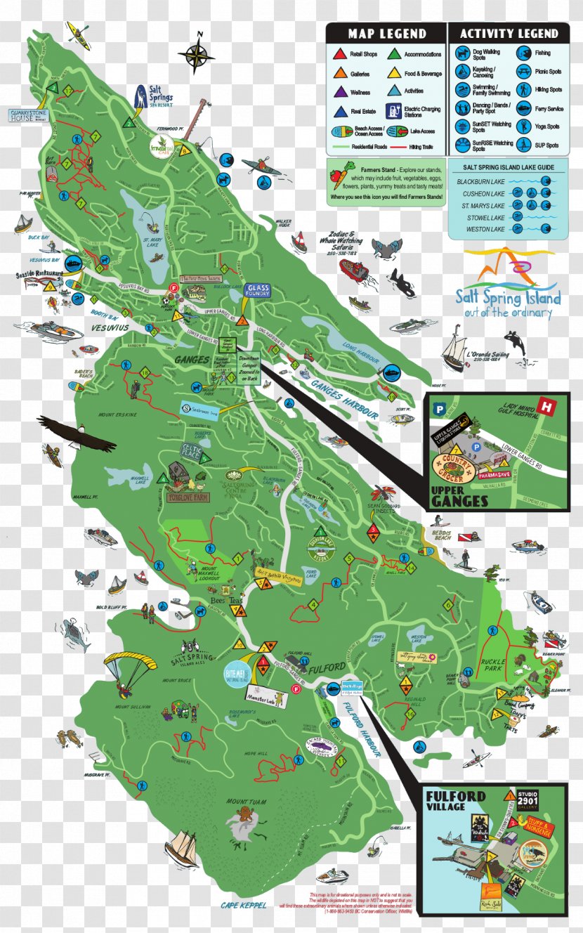 Mount Erskine Provincial Park Trail Map Waiheke Island Salt Spring Adventure Co - Hiking Transparent PNG