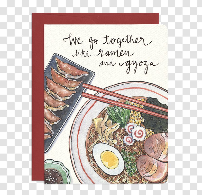 Ramen Gotamago Japanese Cuisine Asian Jiaozi - Recipe - Valentine's Day Card Meal Transparent PNG