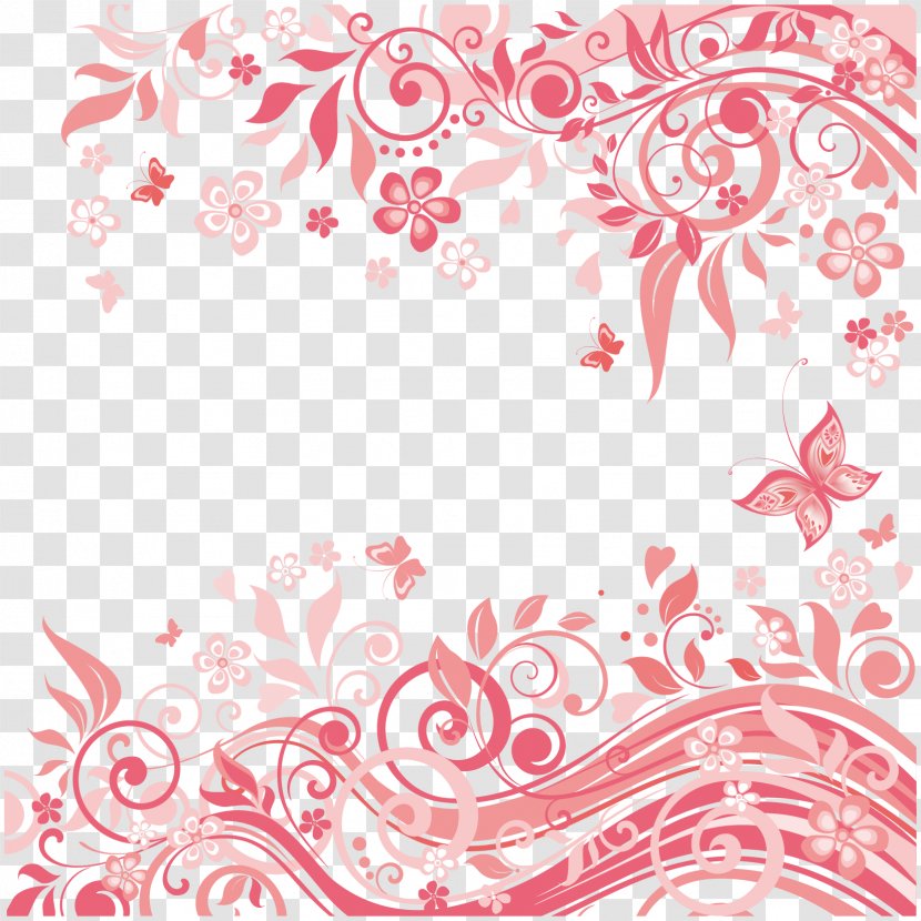 Royalty-free Pink Illustration - Floral Design - Pull The Shading Free Download Transparent PNG