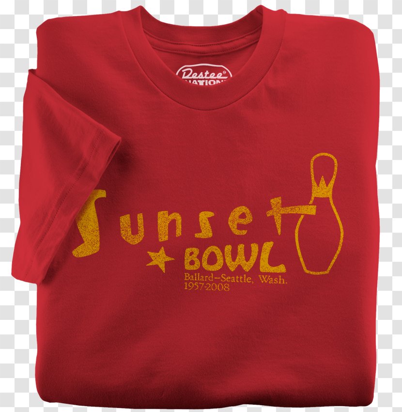 T-shirt Sleeve Clothing Bowling Shirt - Hanes - Printed T Red Transparent PNG