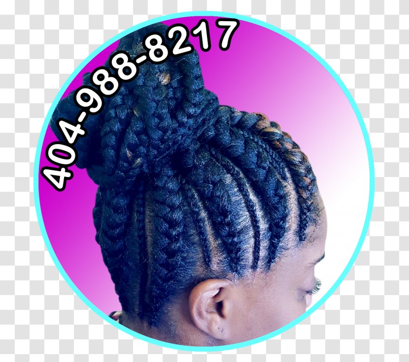 Decatur African Hair Braiding And Weaving Coloring Hairstyle - Electric Blue Transparent PNG
