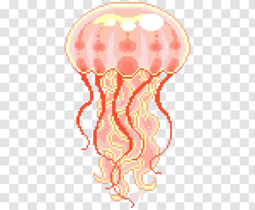 Jellyfish Pixel Art Drawing - Flower Transparent PNG