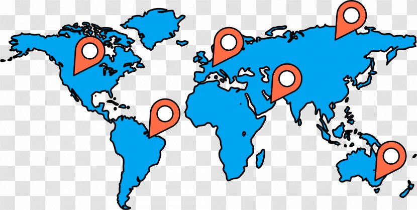 World Map Globe - Shutterstock - Blue Transparent PNG