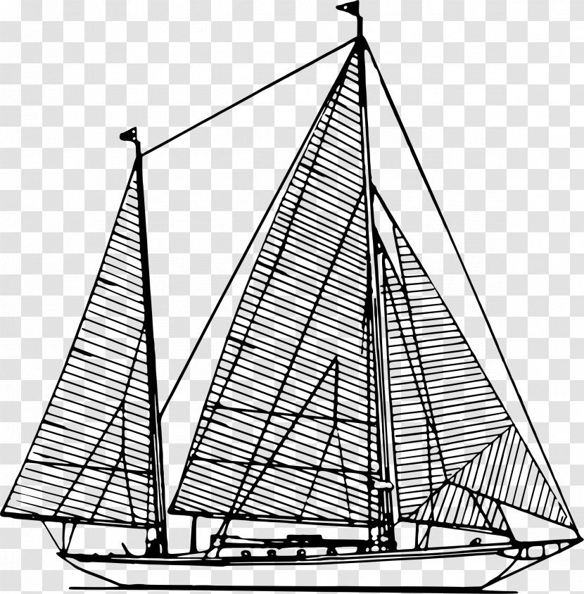 Sailboat Sailing Ship - Naval Architecture - Sail Transparent PNG