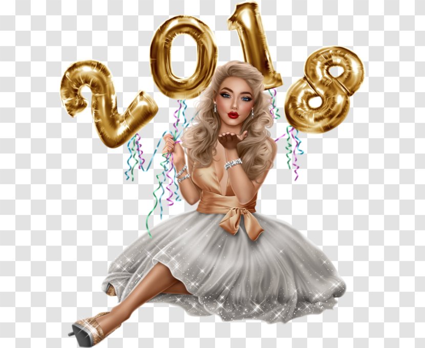 New Year's Eve 2018 Woman - Year Transparent PNG