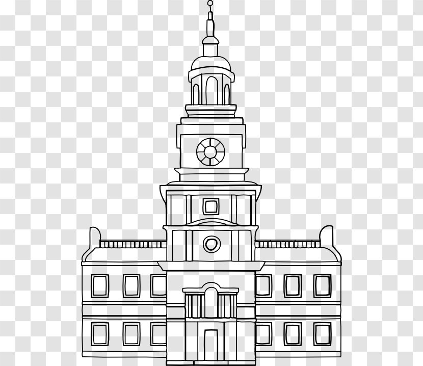 Independence Hall National Historical Park City Clip Art - Symmetry - Area Transparent PNG